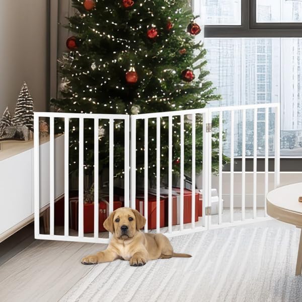PETMAKER Pet Gate – Dog Gate for Doorways, Stairs or House– Freestanding, Fol...