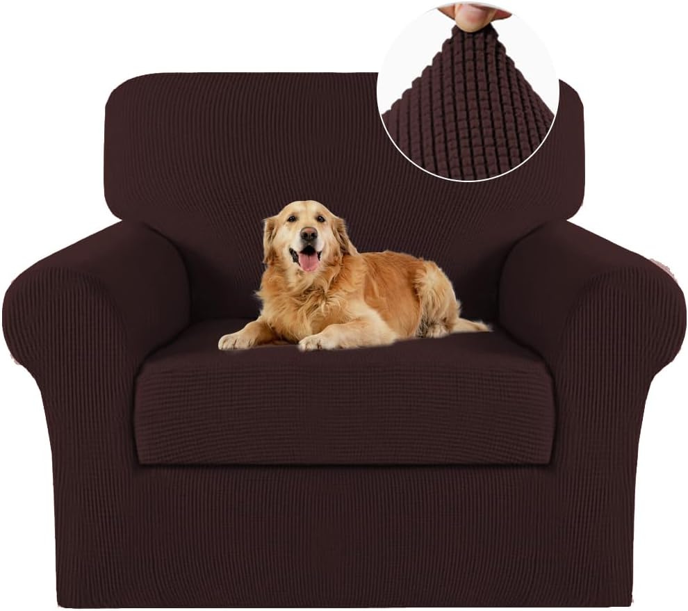 Turquoize 2 Piece Chair Covers Chair Slipcovers for Living Room Armchair Sofa...
