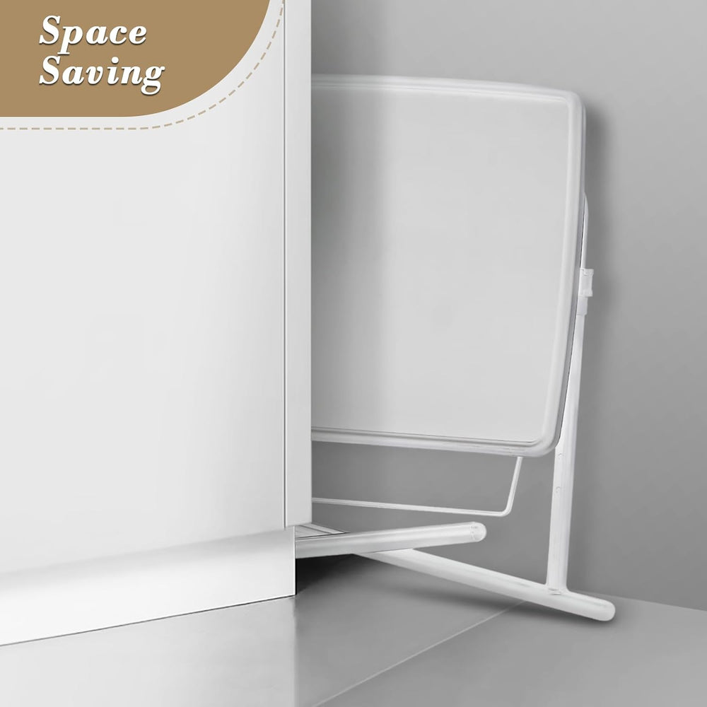Athena Collection Adjustable TV Tray Table, White