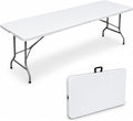 8ft Folding Table Heavy Duty 8 Foot Portable Foldable Table