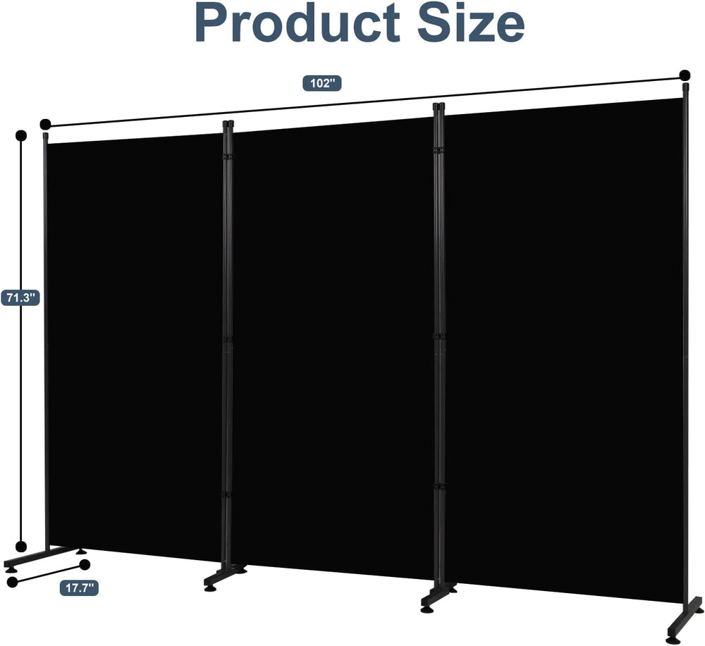 3 Panel Folding Room Divider,Privacy Screen Freestanding Space Separator