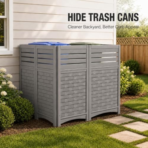 ADDOK Outdoor Privacy Screen, 45" H x 22" W Air Conditioner Fence, ...