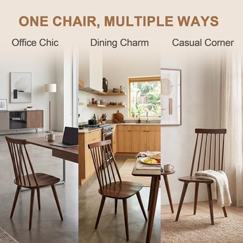DUHOME Windsor Wooden Dining Chairs Set of 4, Spindle Back Dining Chairs