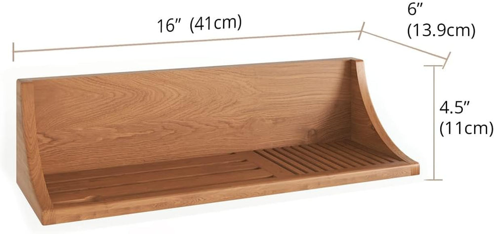 AquaTeak The Original Moa Straight Teak Shower Shelf
