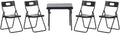 Aztec Imports, Inc. Dollhouse Miniature 5-Pc. Black Metal Folding Table & Chairs Set