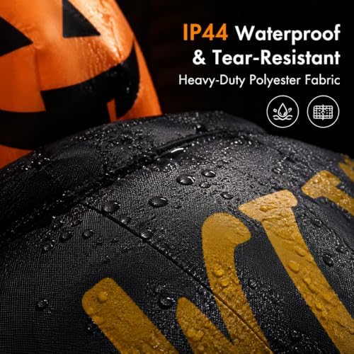 9FT Giant Halloween Inflatables Pumpkins with Witch Outdoor Decorations, Blow...