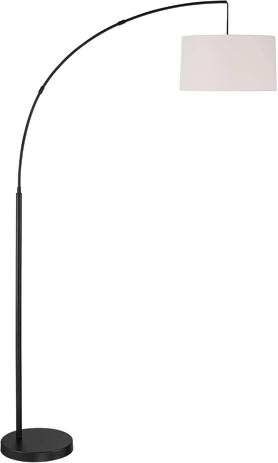 Cora 72" Tall Black Finish Modern Arc Floor Lamp