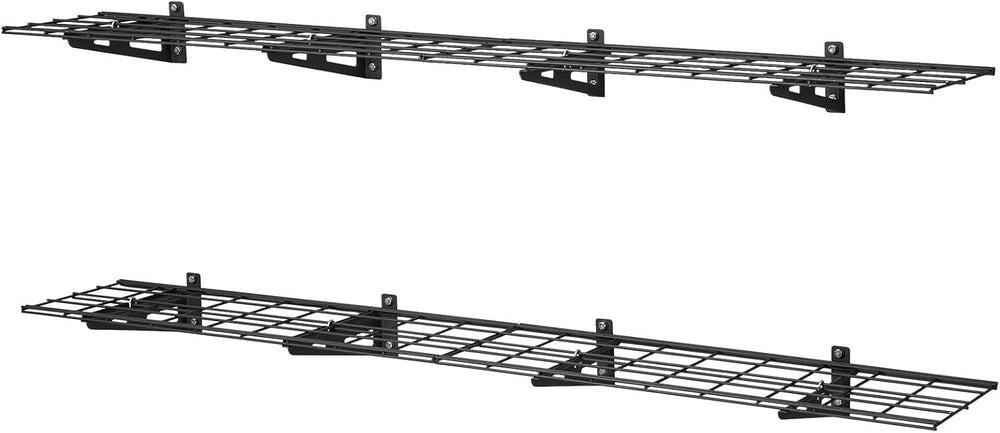 VEVOR 2-Pack Heavy Duty Garage Wall Shelving, 1 x 6 ft Steel Wall Mounted She...