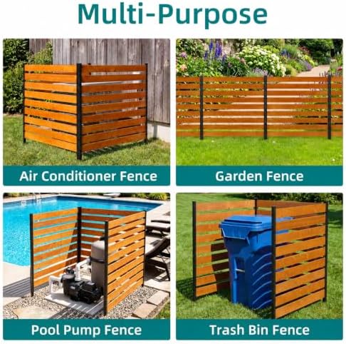 48x48in Outdoor Privacy Fence Screen for AC Unit, Trash Cans & Pool Equip...
