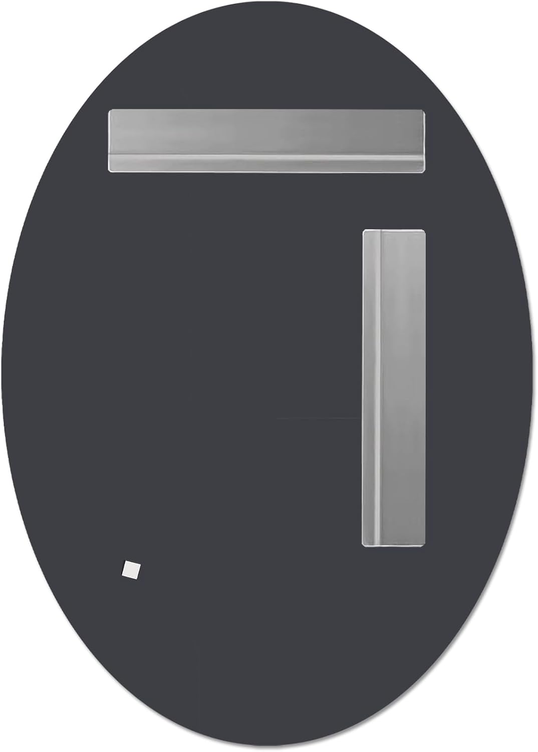Bathroom Mirror for Over Sink 16" x 24" Oval Frameless Wall Mirror