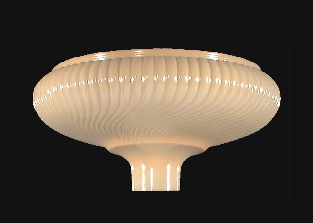 B&P Lamp® 14" Dia., Nu-Gold Rib Swirl Torchiere Shade