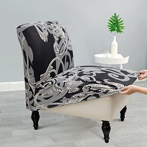 Iauddy Armless Accent Slipper Chair Cover Slipcover,Stretch Spandex Removable...