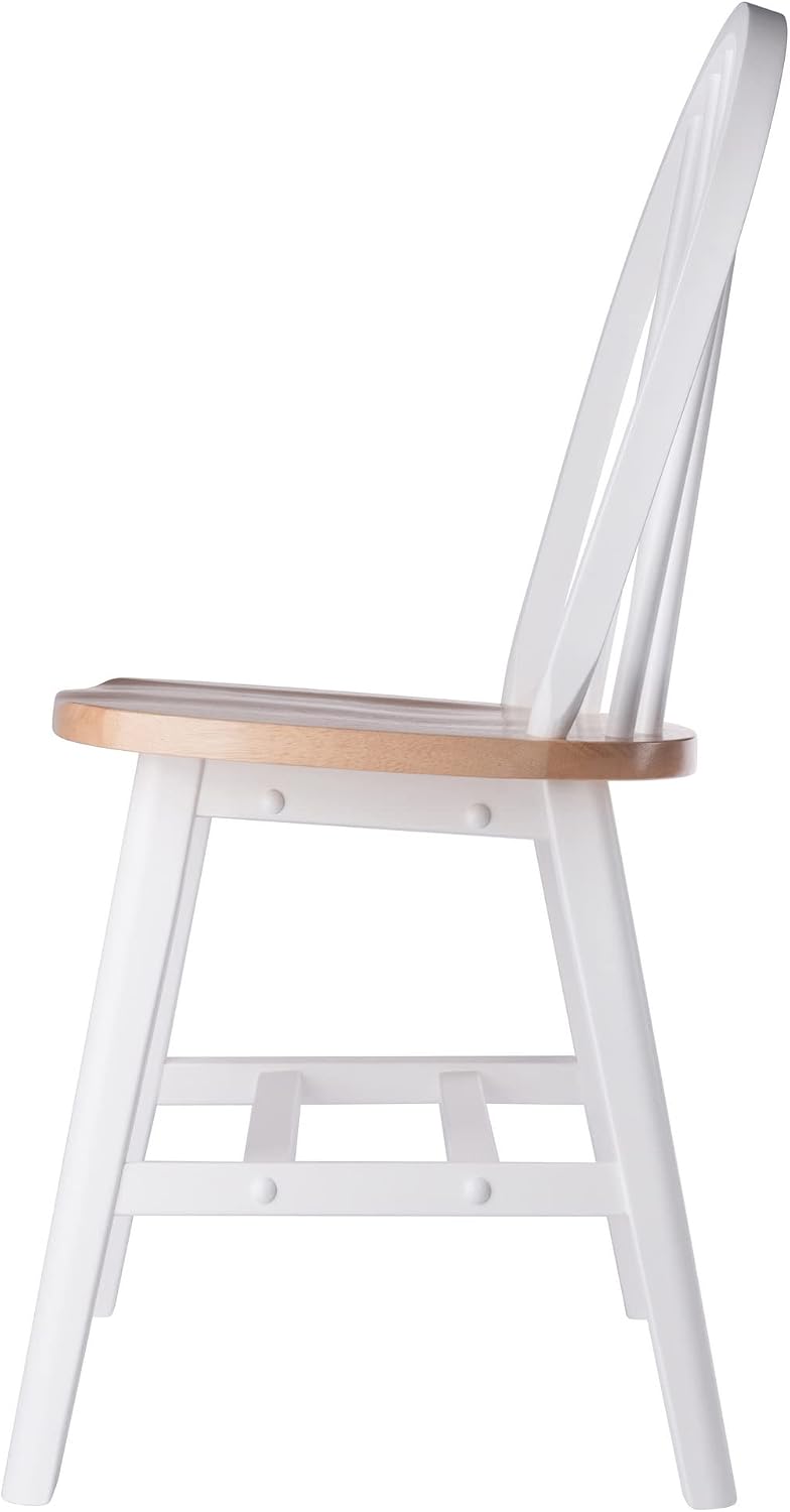 Winsome Windsor 2-Piece Chair Set, Natural/White