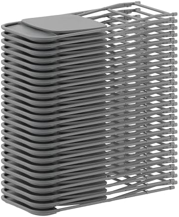 Flash Furniture Hercules Plastic Folding Event Chair, Gray, 6-Pack