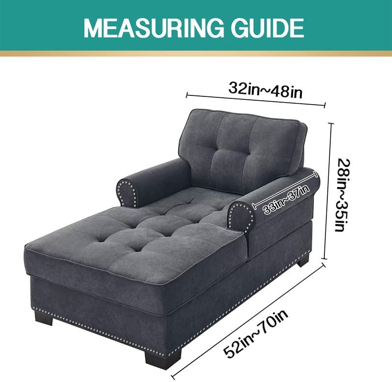 Chaise Lounge Cover Stretch Sofa Chaise Chair Cover with Armrests
