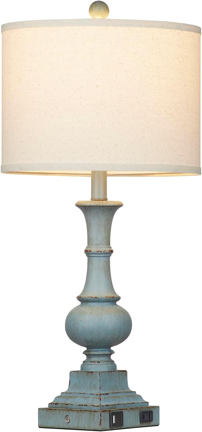 Farmhouse Table Lamps Set of 2, 26" Vintage Rustic Touch Control 3-Way D...