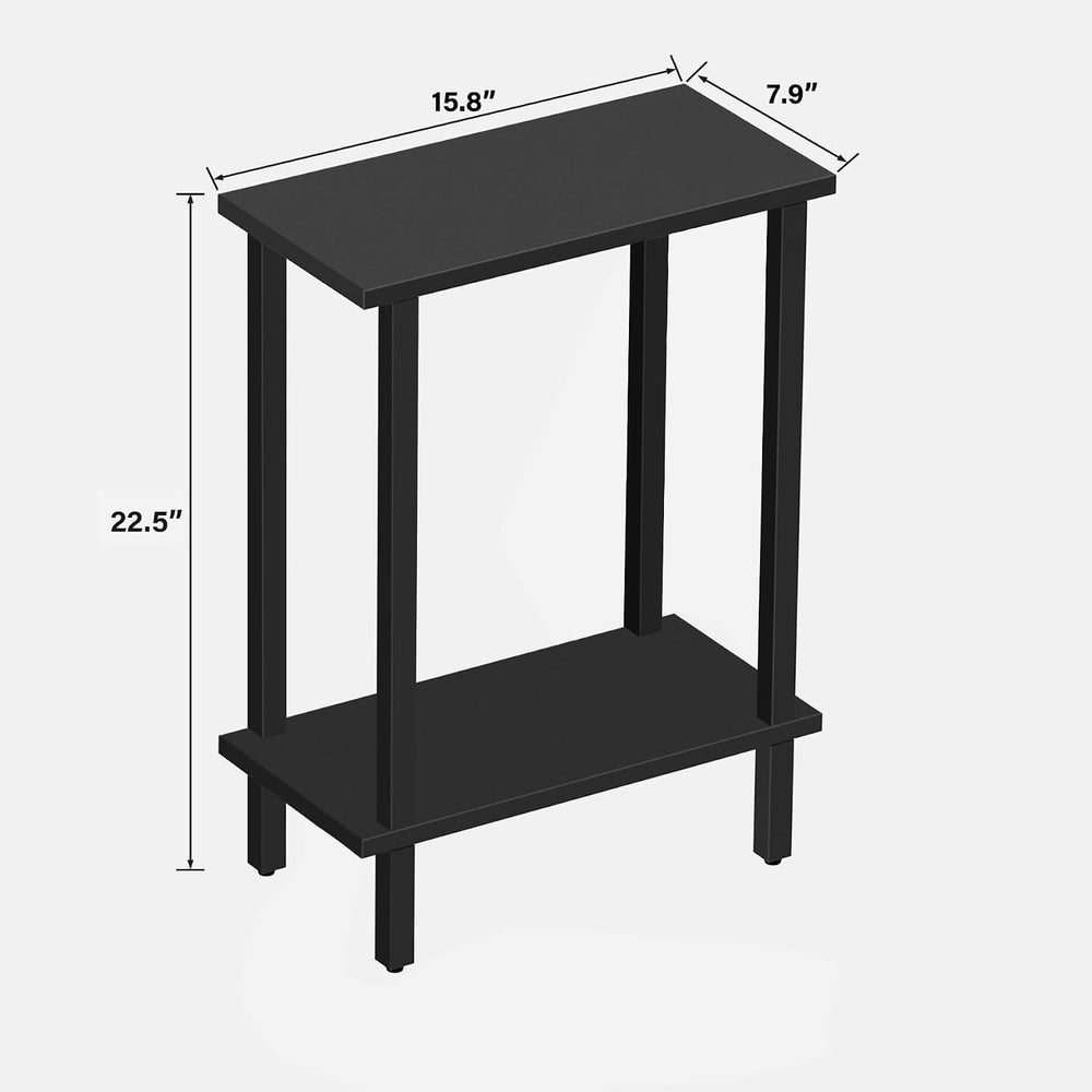 TUTOTAK Narrow Side Table Set of 2, Small End Table for Couch