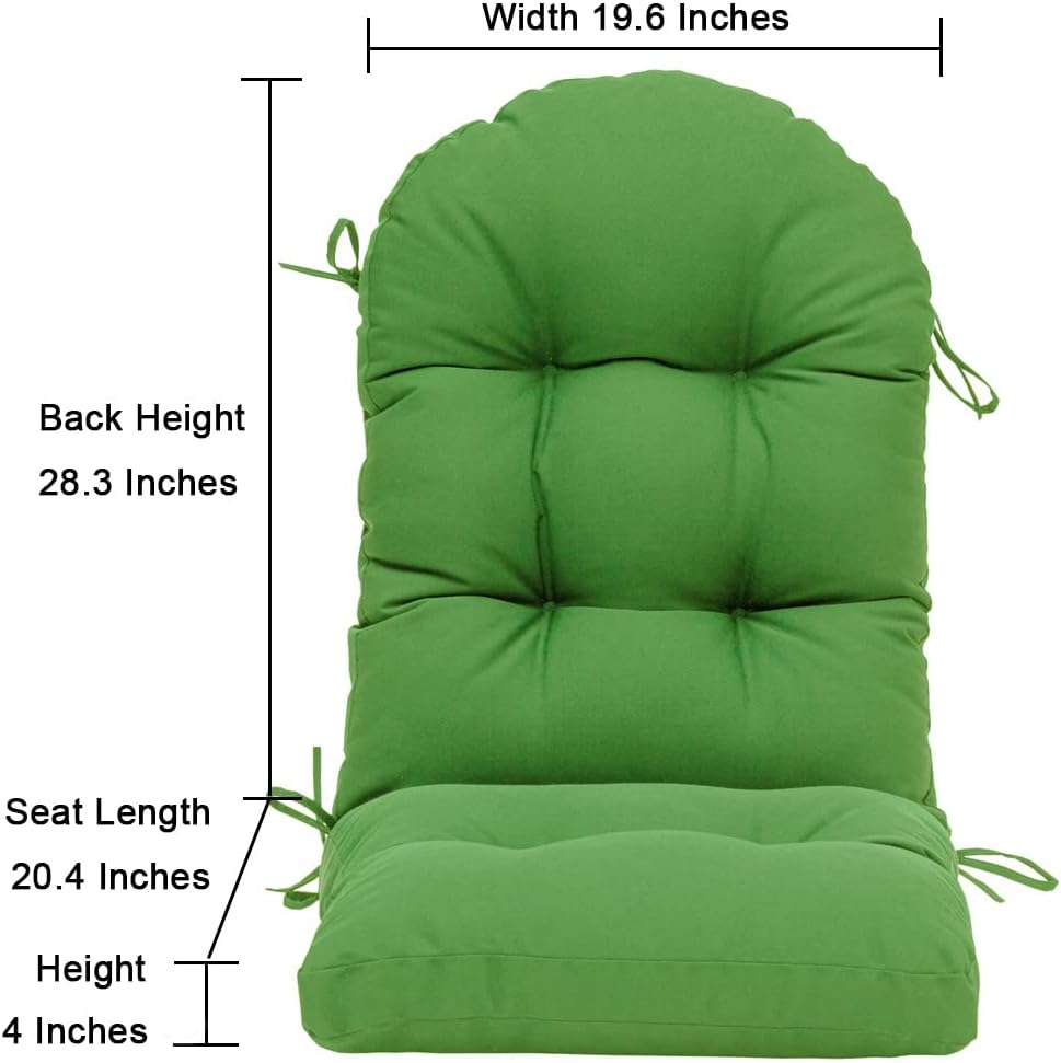 QILLOWAY Outdoor High Back Chair Cushion for Adirondack, All Weather Rocking ...