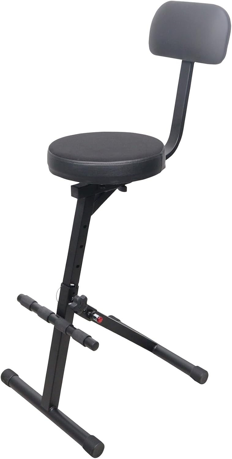 Prox X-GIGCHAIRMK2 Portable Folding AV Operator DJ Keyboard Drum Height Adjus...