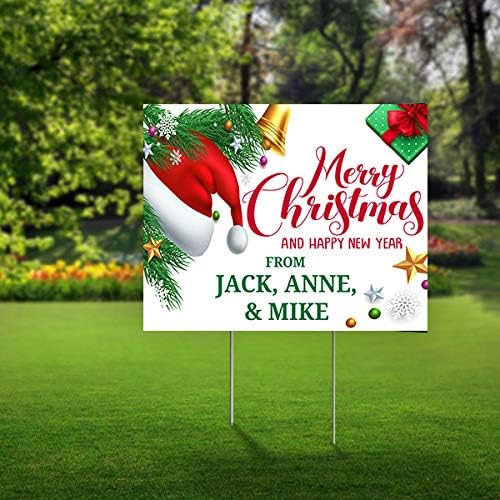 Custom Christmas Sign | Personalized Merry Christmas Yard Sign | Customizable...