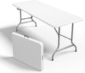 Sweetcrispy 6 FT Folding Picnic Table, Easy to Fold and Store