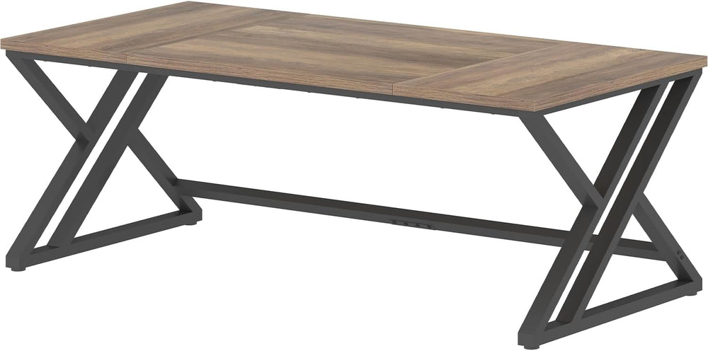 LVB Rustic Large Computer Desk, 70" Industrial Extra Long Home Office Desk