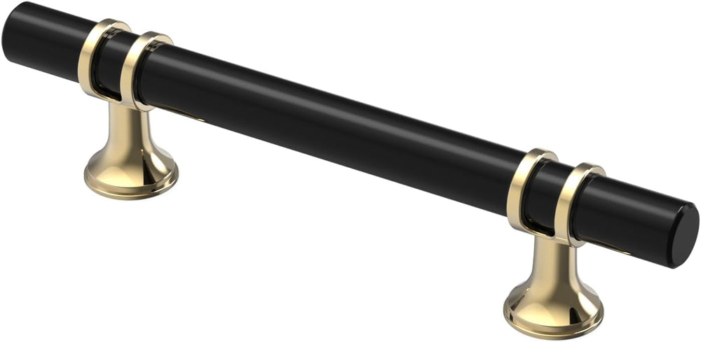 Alzassbg 3-3/4" Black and Gold Cabinet Pulls 10 Pack, AL3097KM