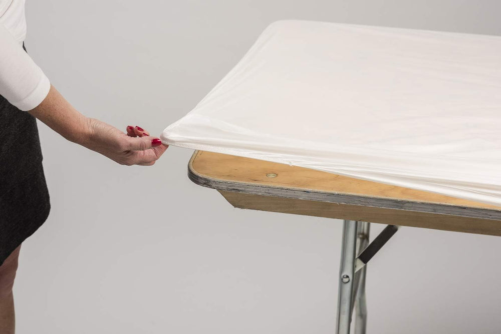 Kwik-Covers 6' Rectangle Plastic Table Covers 30" x 72", Bundle...
