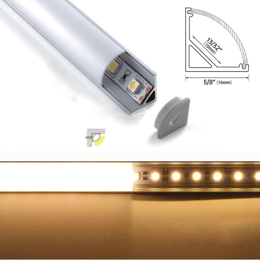 Cefrank Under Cabinet Lighting, 8-Pack 12in Linkable V-Shape LED Bars 3000K