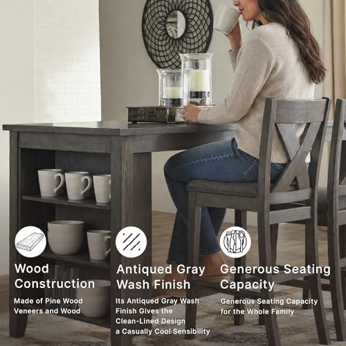 Signature Design by Ashley Caitbrook Counter Height Dining Table, Gray