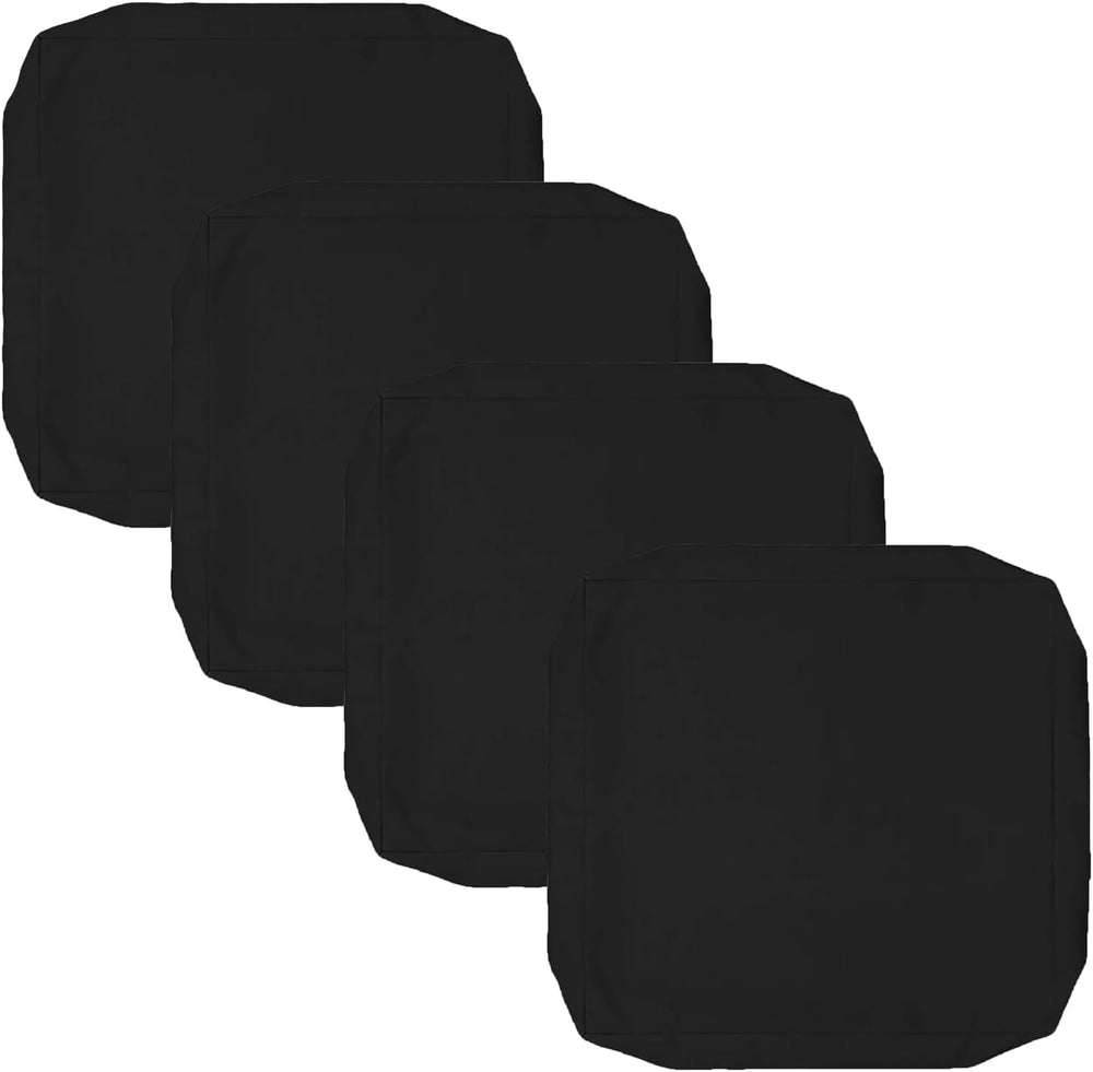 Oslimea Patio Cushion Covers Replacement 20x20x2 inch, Black, 4Pack