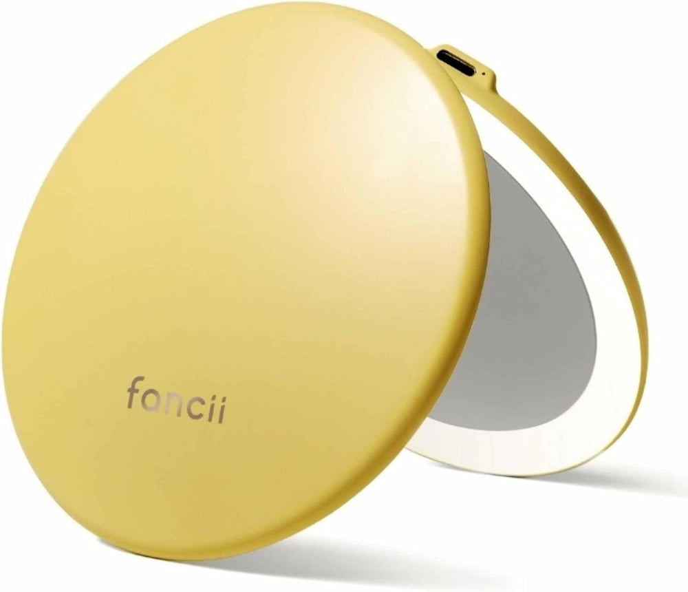 Fancii Taylor Travel Makeup Mirror with LED Light, Rechargeable, 10x /1x Magn...