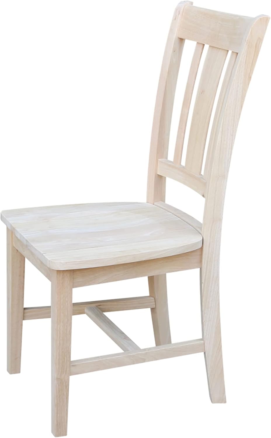IC International Concepts Set of 2 San Remo Solid Wood Chairs, Unfinished