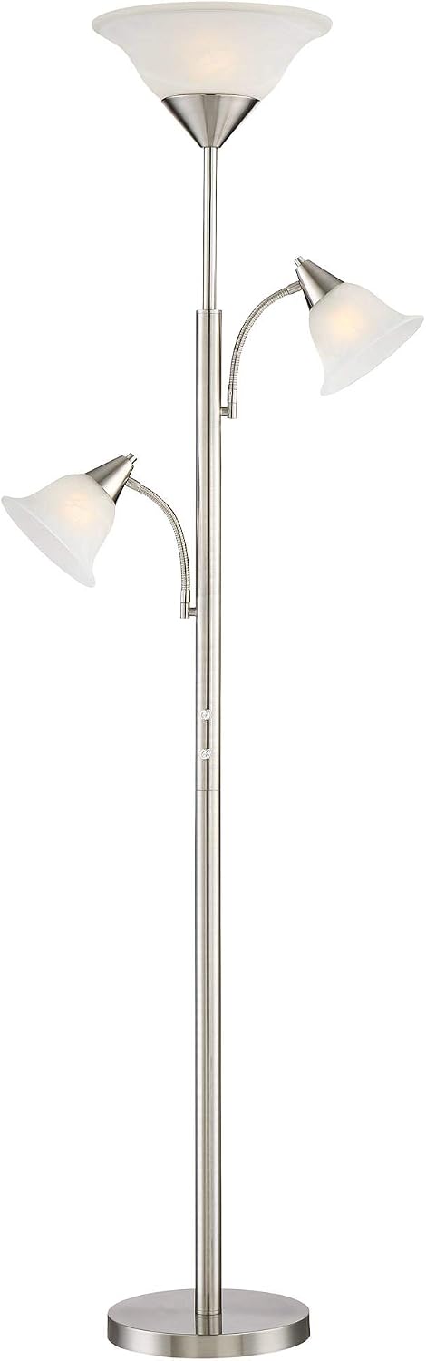 Riordan 71 1/2" Tall Nickel 3-Light Tree Torchiere Floor Lamp