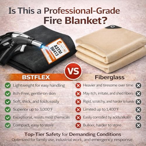 39 x 48 x 1/5 inches Carbon Fiber Welding Blanket Fireproof, Heat Resistant F...