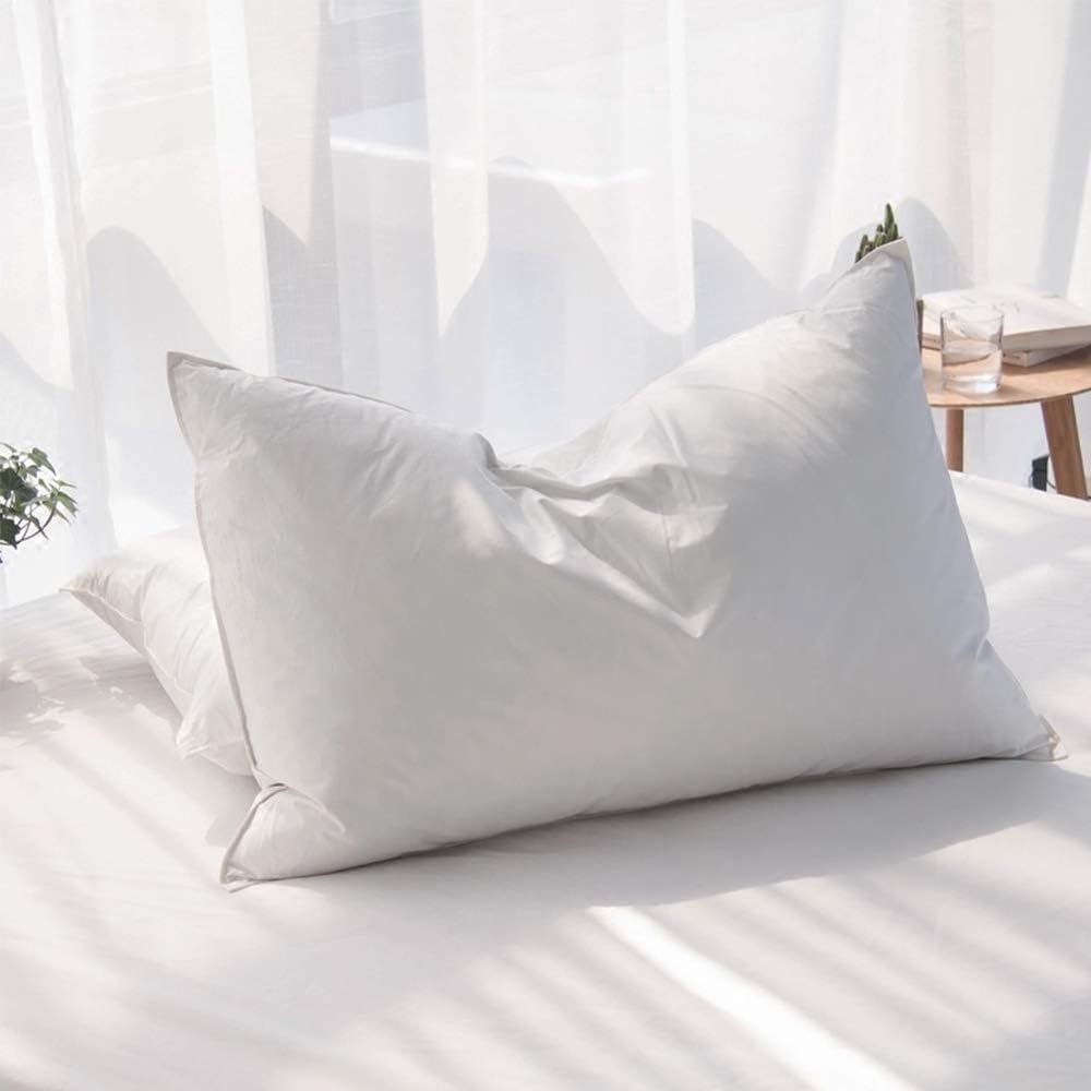 Goose Feathers and Down Pillows, Bed Pillows Queen Size Set of 2