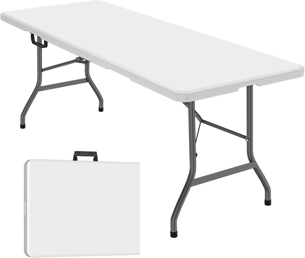 6 ft Portable Folding Table, UV-Protected Waterproof Top, 330 lb Capacity