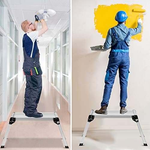 Giantex Work Platform Aluminum Step Ladder Drywall Safe CE Approved of Capaci...