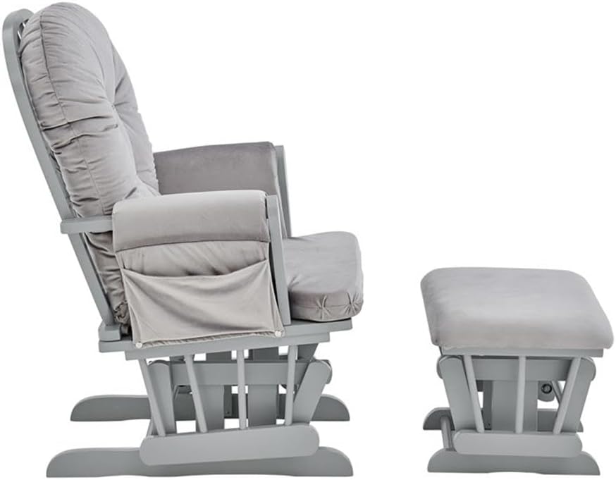 Suite Bebe Mason Glider Rocker with Ottoman, Grey and Light Grey