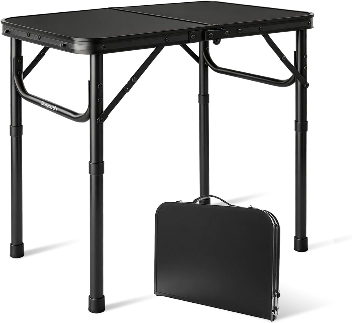Small Camping Table 2Ft X 1.3Ft, Aluminum Portable Adjustable Table
