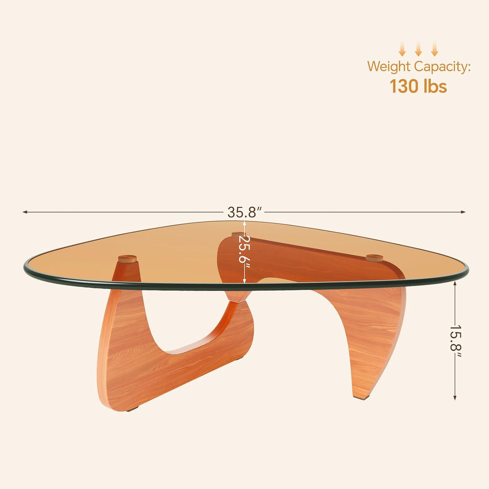 Coffee Tables Glass Small Farmhouse Coffee Table Mid-Century Modern Wood Cent...