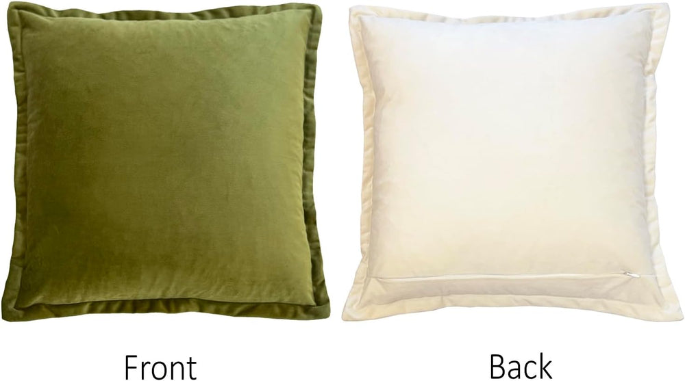Green Yellow Gold Decorative Throw Pillow Covers, Set of 4, 18x18 Inch Solid ...