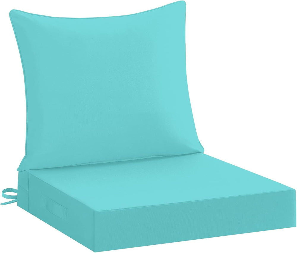 downluxe 22x22 Outdoor Chair Cushions, Waterproof Fade Resistant Patio Furnit...