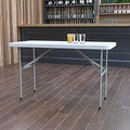Flash Furniture 4-Foot Granite White Plastic Folding Table