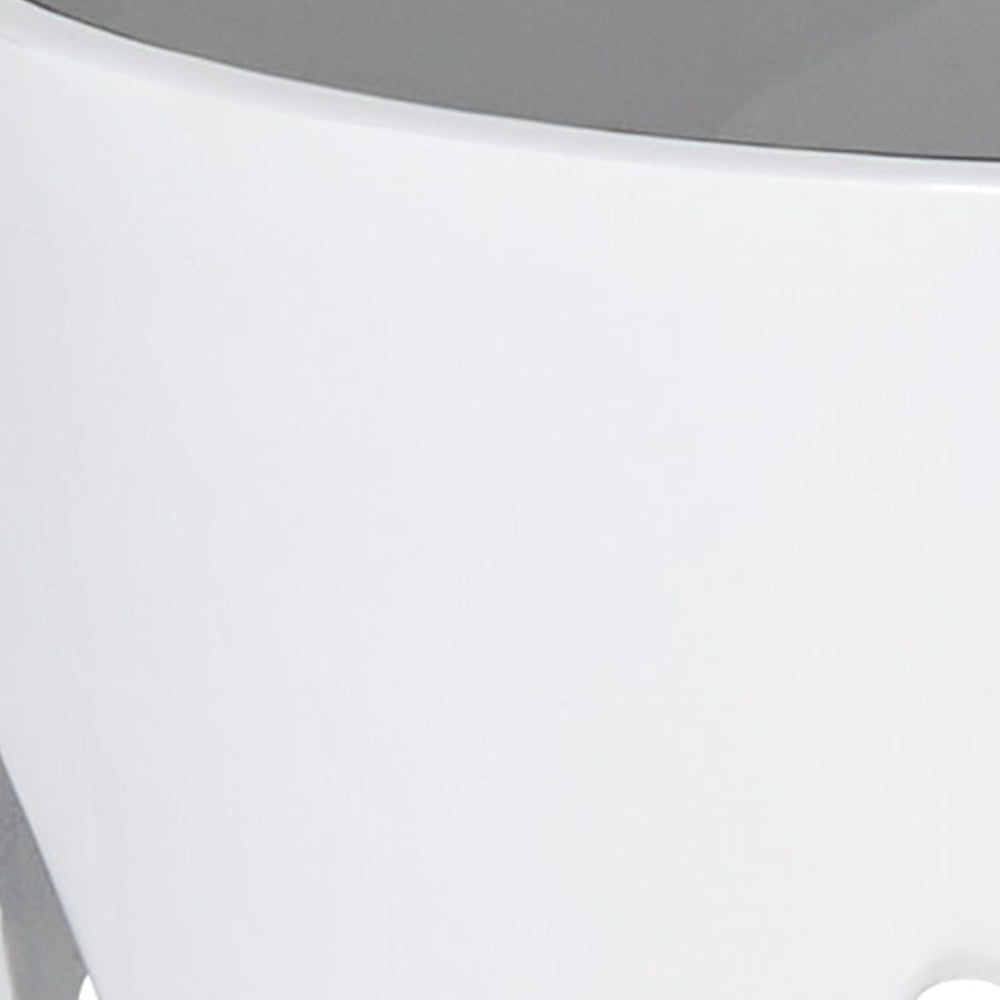Deco 79 Aluminum Metal Abstract Side Table 16" x 16" x 25", White