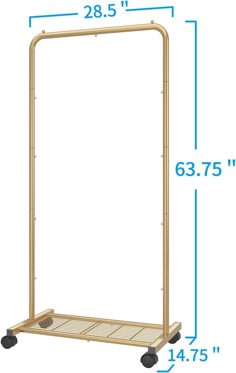 Simple Trending Clothes Garment Rack , Clothing Rack, Golden Yellow