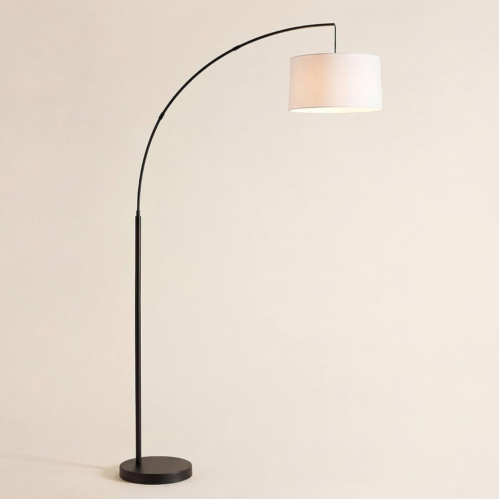 Cora 72" Tall Black Finish Modern Arc Floor Lamp