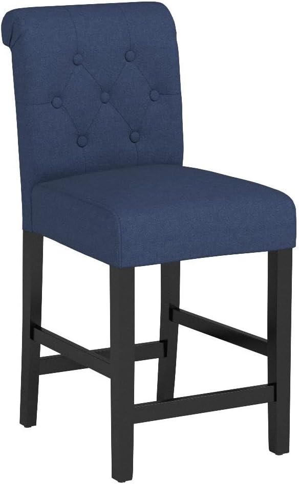 LSSBOUGHT 24 Inches Upholstered Counter Stools, Bar Stools Set of 2, Fabric C...