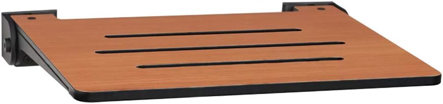 Seachrome 18 inch Silhouette Slimline Folding Wall Mount Shower Bench Seat, T...