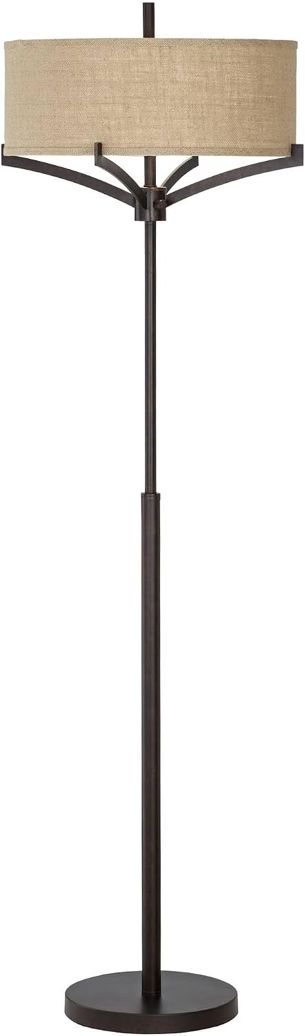 Tremont 62" Tall 2-Light Floor Lamp with Burlap Shade